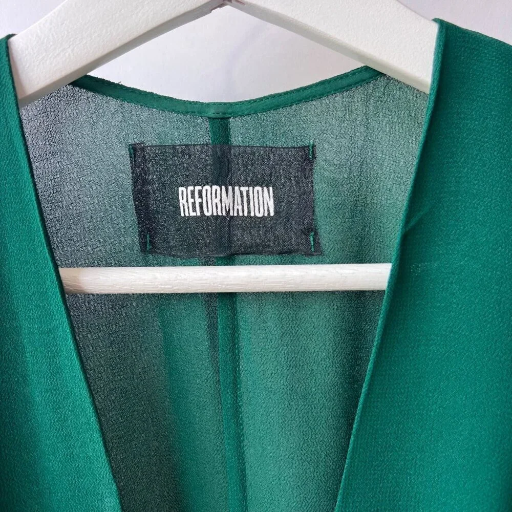 Reformation Swiss Jumpsuit, green, Size 6 - Picture 7 of 10